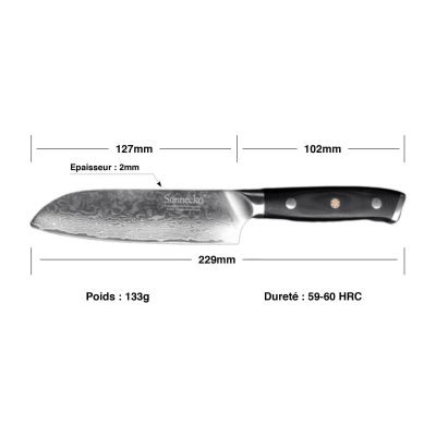 Damaszener Messer Santoku