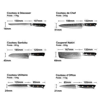 Echtwerk Damastmesser Set 6 teilig