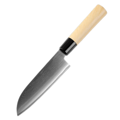 Japanische Santoku Messer Damast